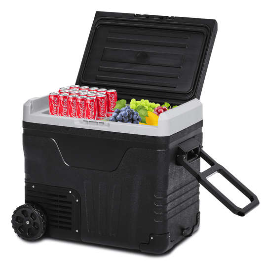 12 Volt Car Refrigerator Portable Freezer Fridge 12/24V DC & 100-240V AC, 53 Quarts/50L, Black