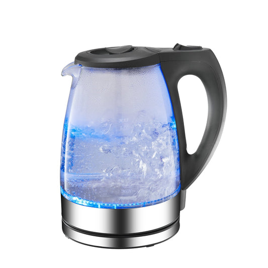 1.7 Electric Kettle Auto Shut Off LED Illuminating Water Kettle with US Plug (Blue Light)