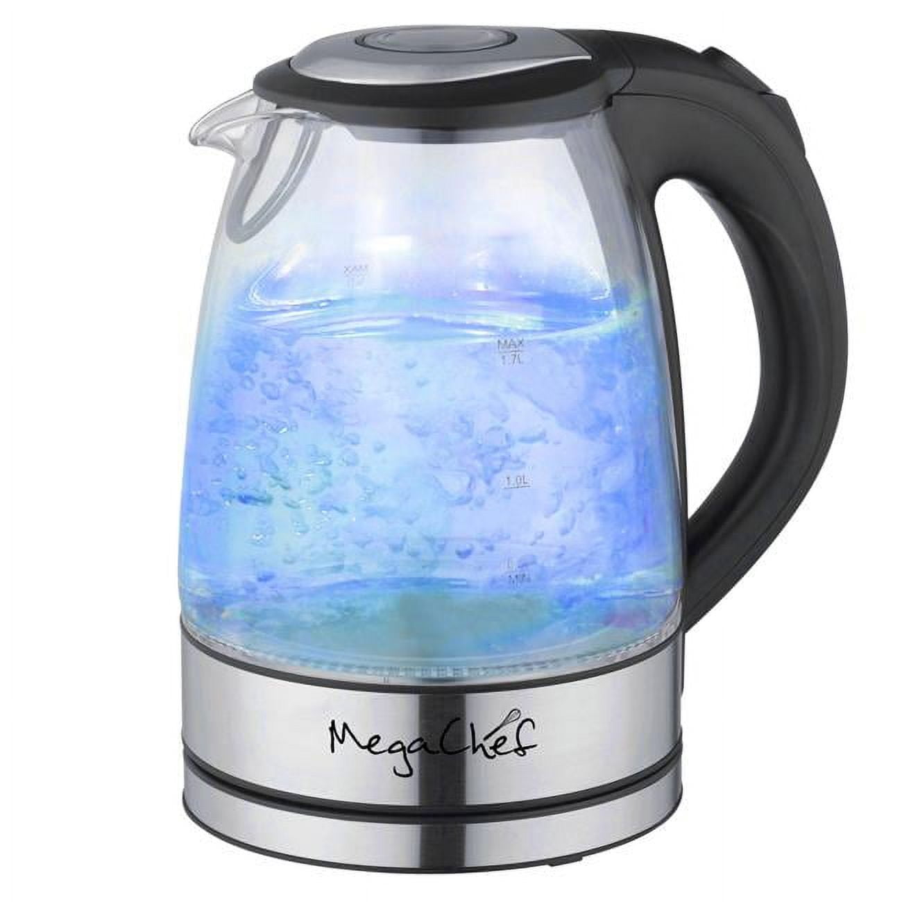 1.7 Litre Glass & Stainless Steel Electric Tea Kettle