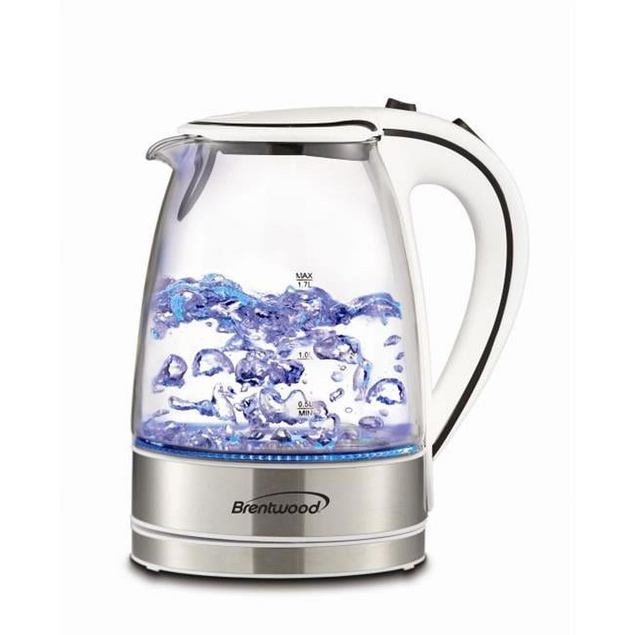 1.7L Tempered Glass Tea Kettle- White