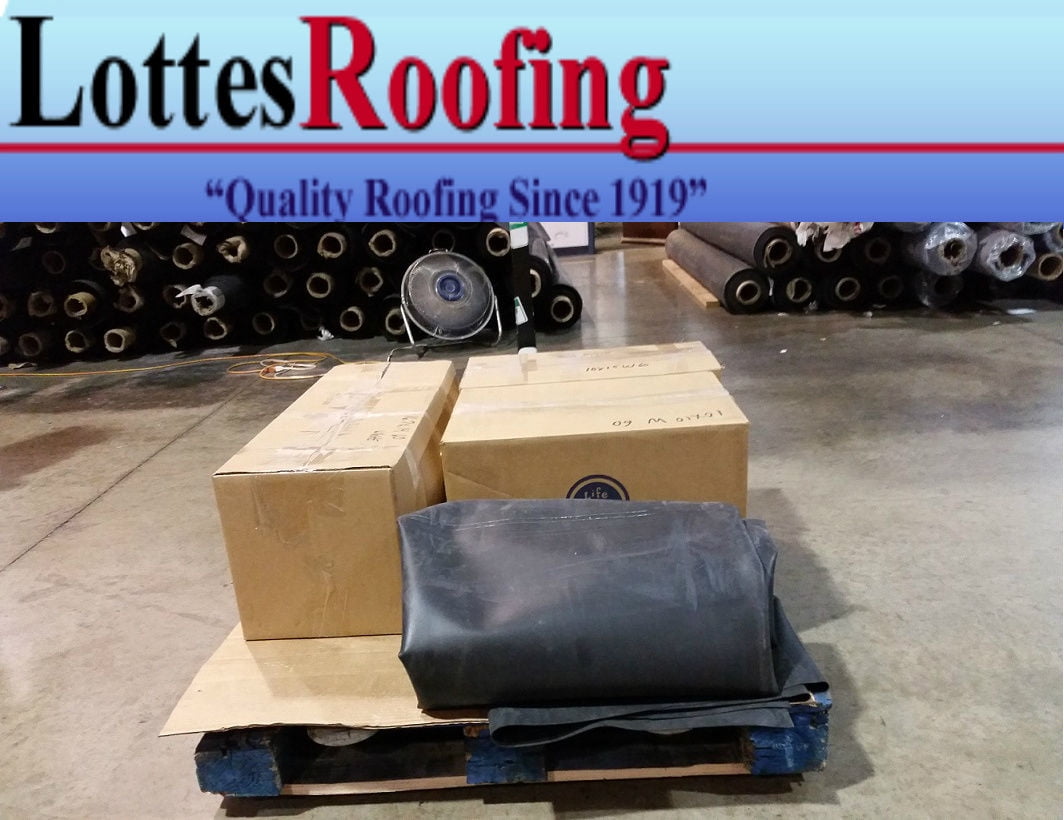 10' x 20' BLACK 45 MIL EPDM RUBBER ROOF ROOFING BY LOTTES COMPANIES