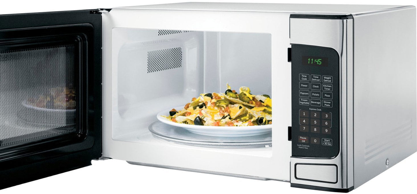 1.1 Cu. Ft. Mid-Size Microwave with Included Pasta/Veggie Cooker - Stainless Steel JESP113SPSS