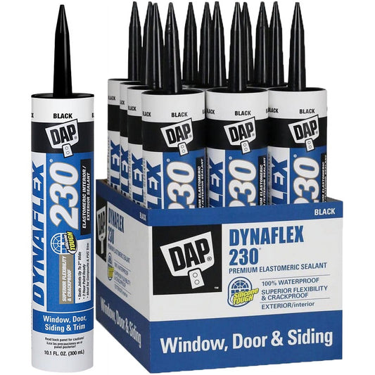 12 Pack of 10.1 oz Dap 18280 Dynaflex 230 Black Premium Window, Door, and Trim Sealant