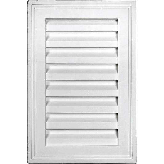 12'W x 12'H Rectangle Urethane Gable Vent Louver, Non-Functional