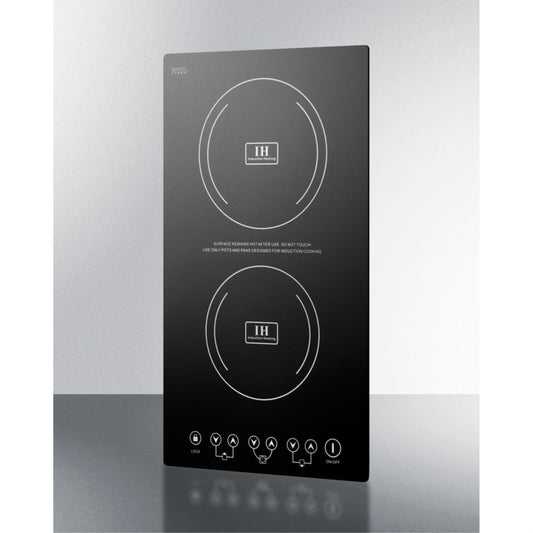 12' Wide 230V 2-Burner Induction Cooktop