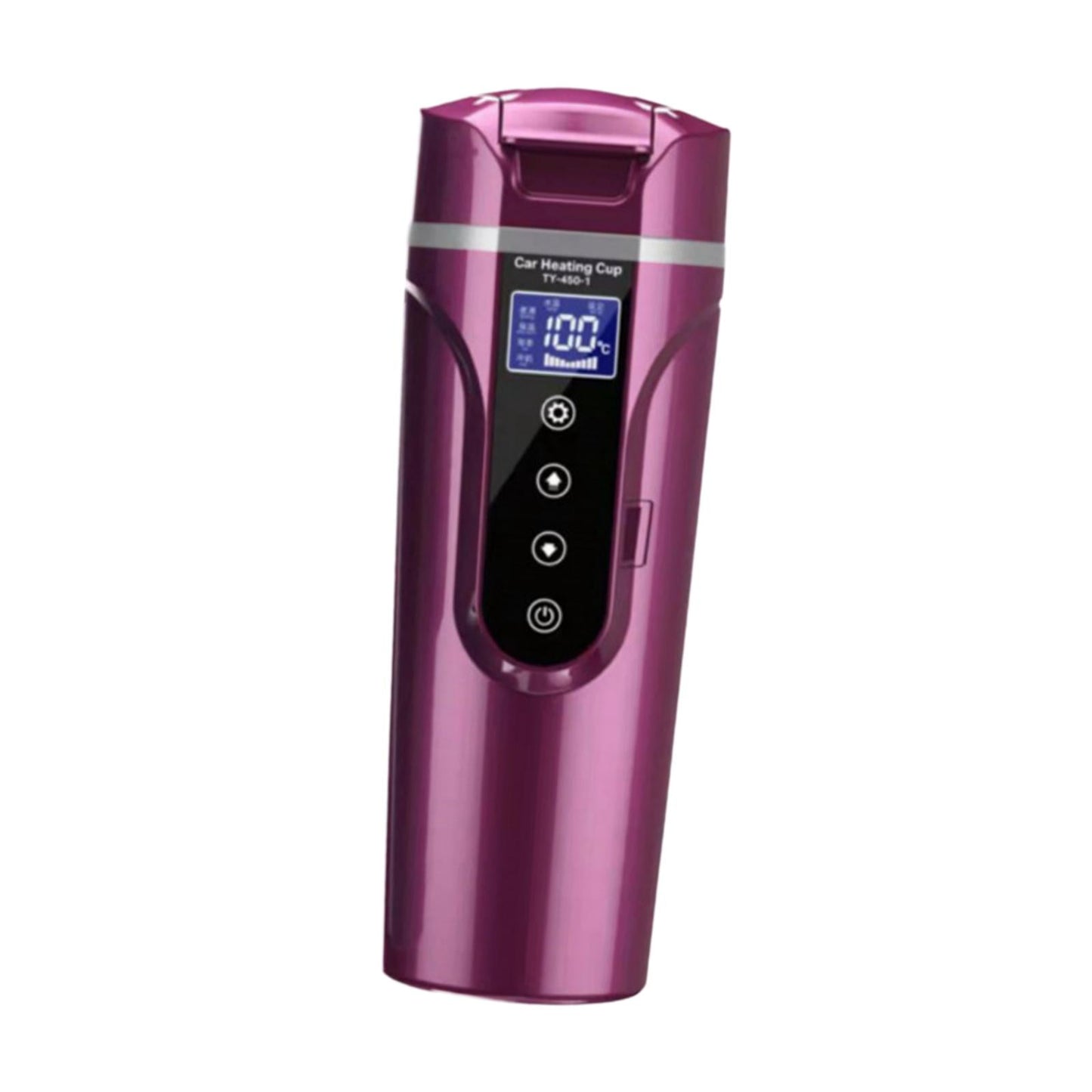 perfk Car Heating Cup 450ml Water Boiler Cars Electric Kettle Car Heated Water Cup violet