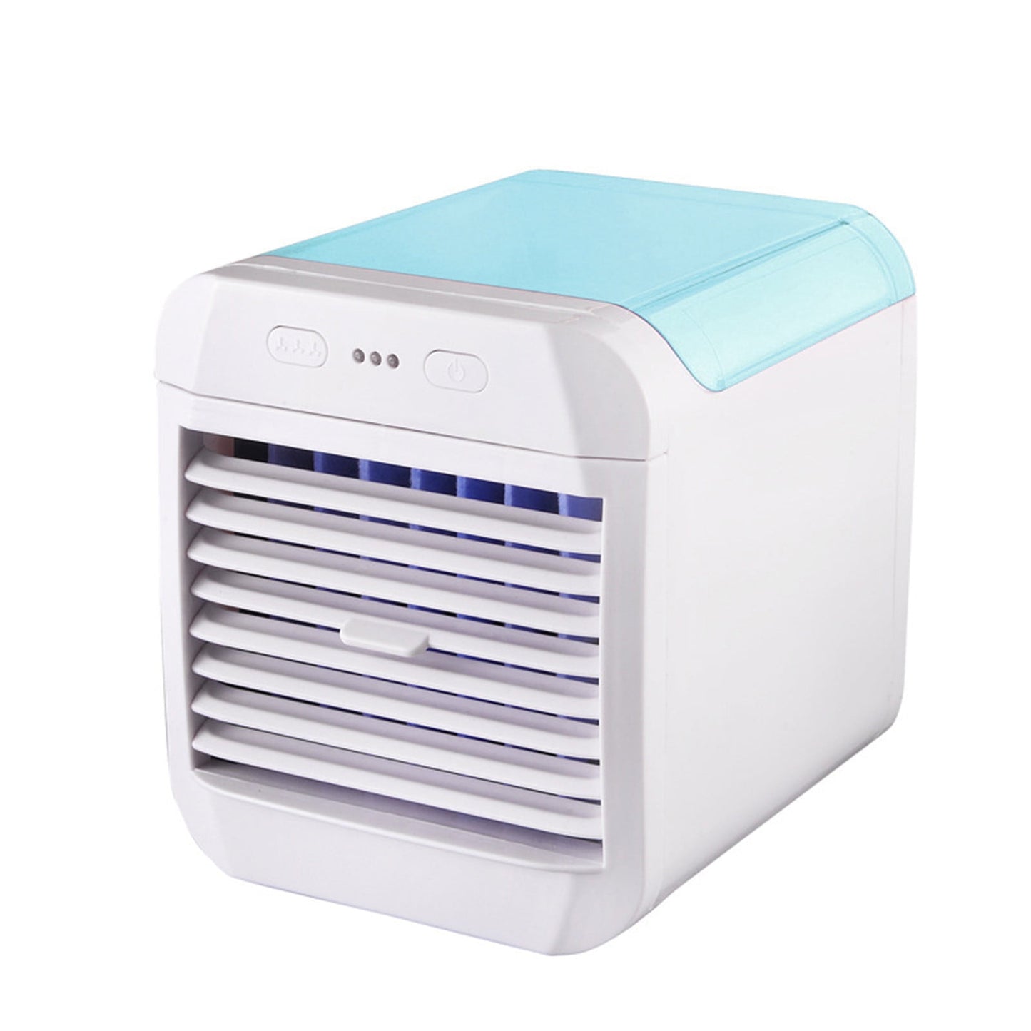 Personal Air Cooler, Portable Evaporative Conditioner with 3 Wind Speeds, Small Desktop Cooling Fan, Mini Air Conditioner Fan for Home(Blue)