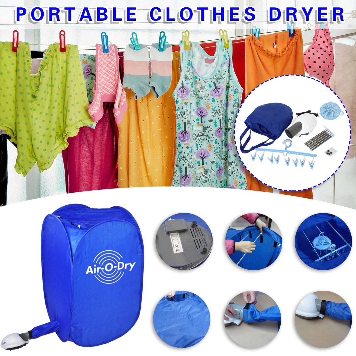 'Christmas Savings ''Feltree Home Essential Products Portable Household Clothes Dryer, Household Air-drying Warm Air Foldable Clothes Dryer'''