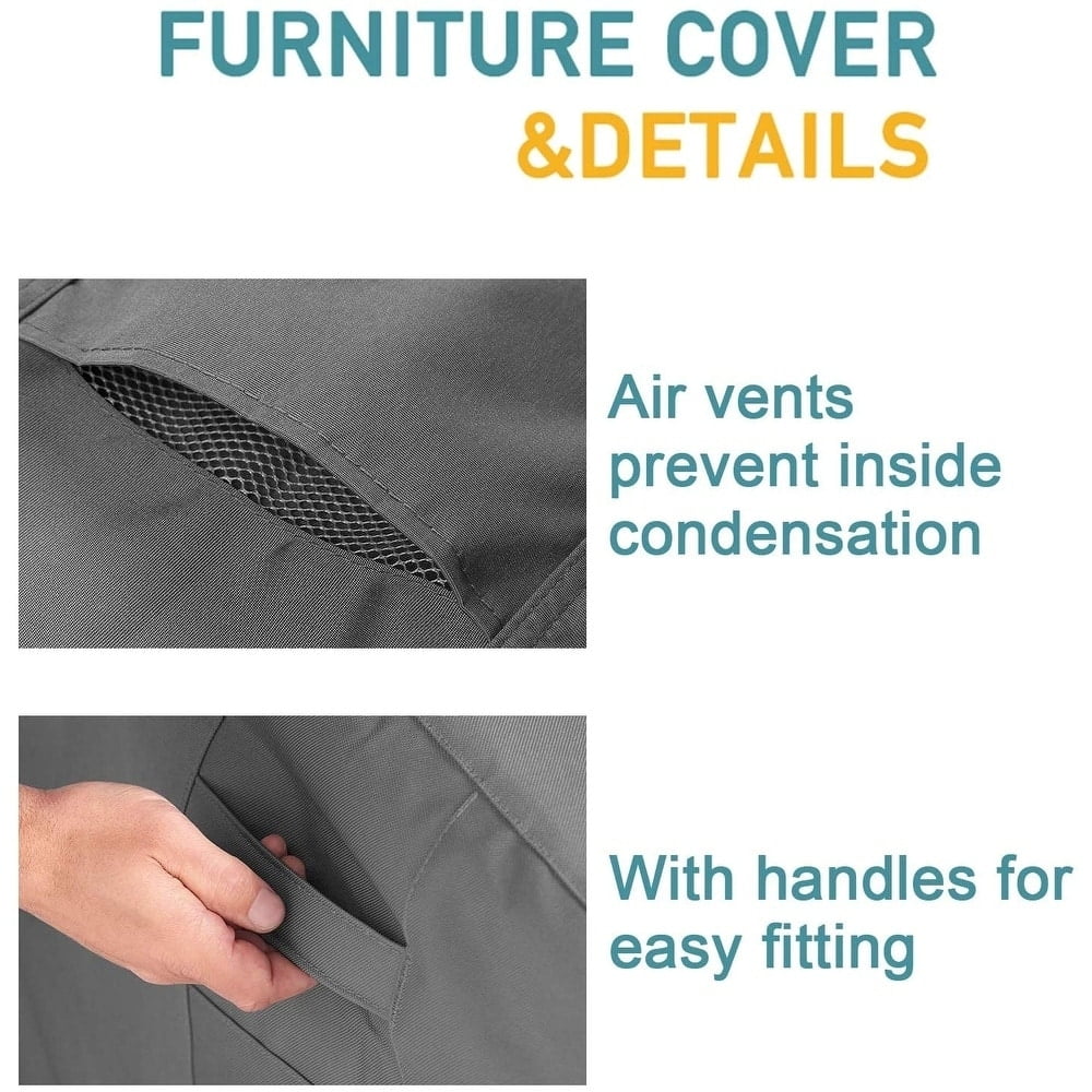 Patio Furniture Cover Waterproof Oxford UV-Resistant & Heavy Duty 110'x84'x28'