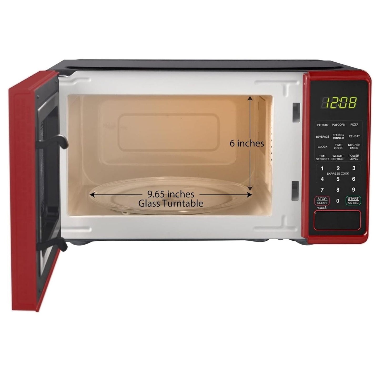 0.7 cu. ft. Countertop Microwave Oven, 700 Watts (Color : Red)