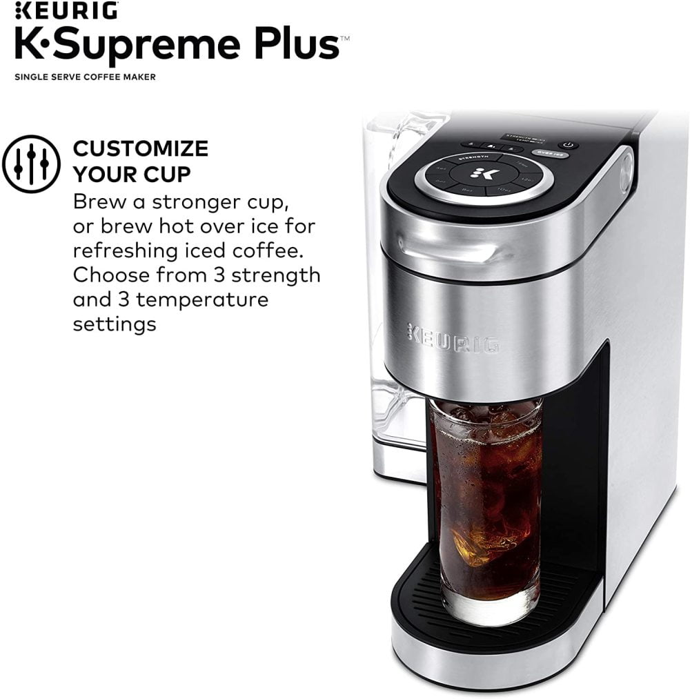 'Keurig K-Supreme Plus Coffee Maker, Single Serve K-Cup Pod Coffee Brewer, With MultiStream Technology, 78 Oz Removable Reservoir, and Programmable Settings, Stainless Steel'