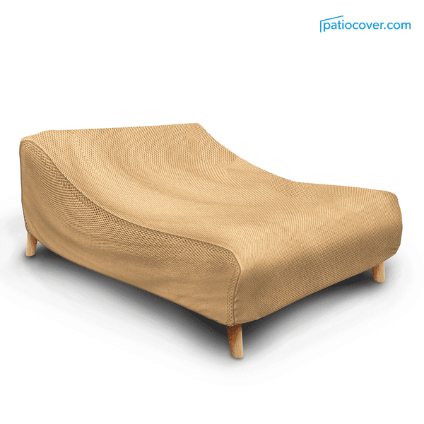 Patio Waterproof Chaise Lounge Cover - Outdoor Patio Chaise Lounge Washable - Heavy Duty Furniture 80 Inch Double Chaise Cover