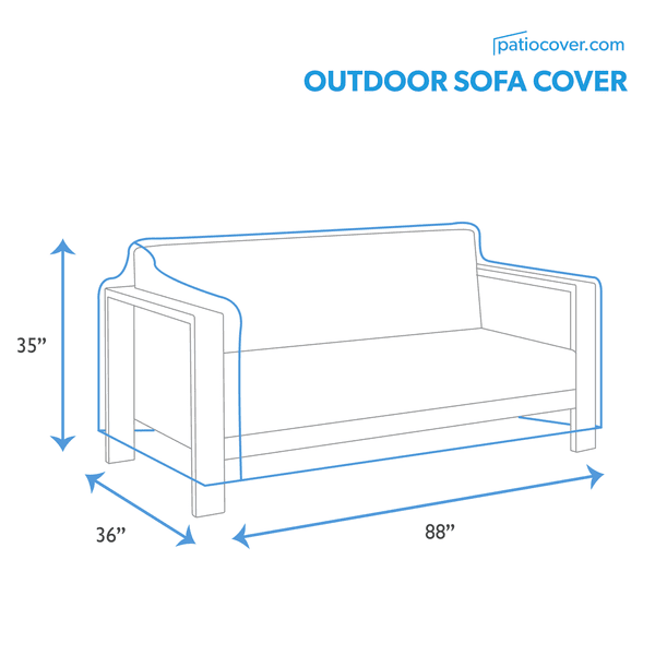 Patio Extra Large Waterproof - Outdoor Patio Sofa Cover Washable - Heavy Duty Furniture 88 Inch Couch Cover Sofa