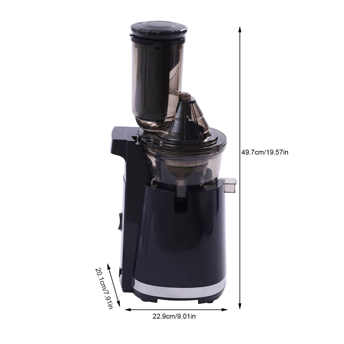 110v Kitchen Quiet Slow Juicer, Masticating Juicer Machine Cold Press Extractor 250w AJM-400B 45rpm