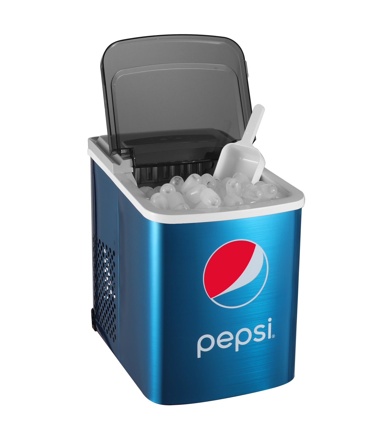 Pepsi 26lbs. Stainless Steel Ice Maker, Built In Bottle Opener - Blue