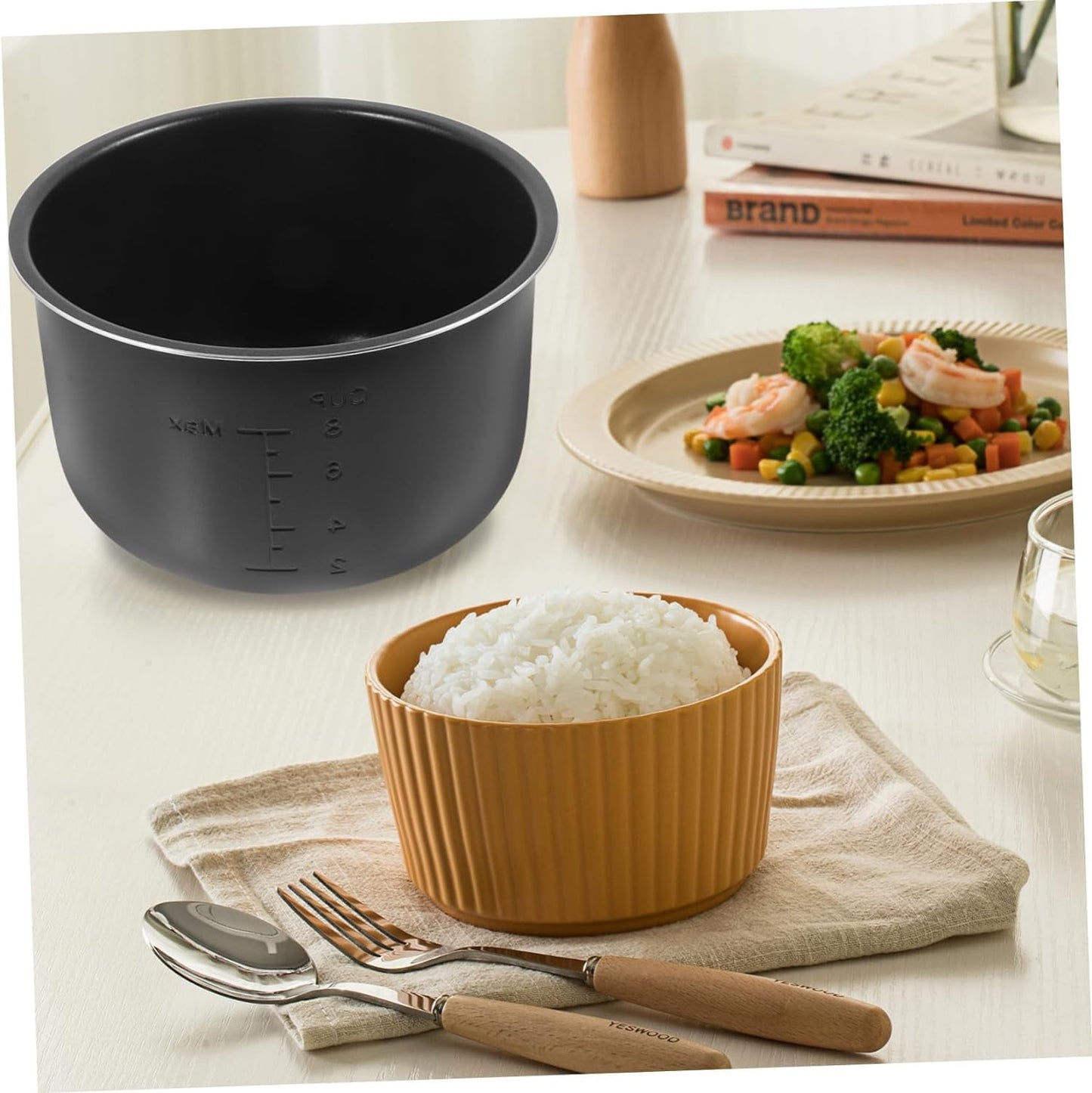 1 Set Rice Cooker Liner Rice Cooker Inner Pot Stainless Steel Inner Pot Aroma Rice Stainless Steel Cookware Non Stick Electric Pressure Cooker Kitchen Supplies Aluminum Alloy