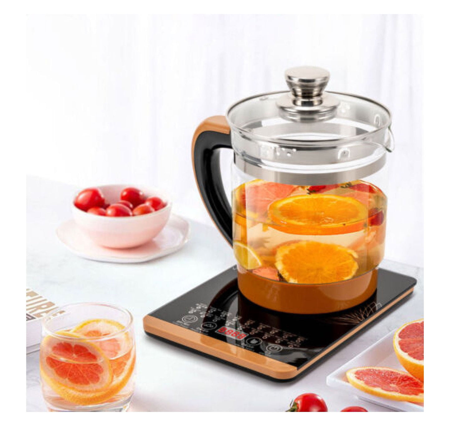 1.8L Electric Health Pot Electric Glass Kettle for Boiling Water Tea Maker 800W