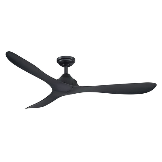 Parrot Uncle Ceiling Fans with Remote Black Ceiling Fan without Light Indoor Outdoor Fan for Patios Covered, 56 inch