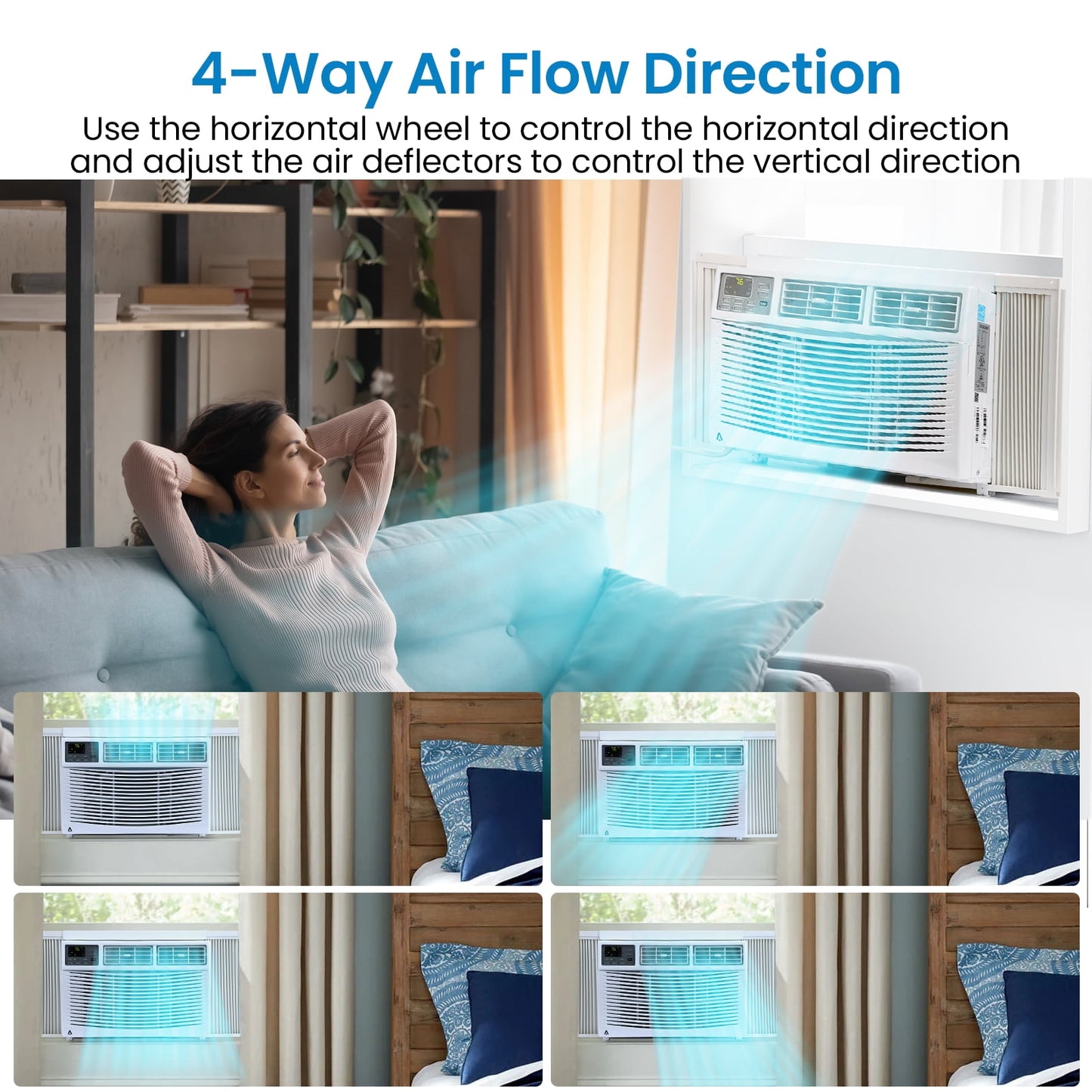 Patikuin 8,000 BTU Window-Mounted Air Conditioner 115V with Remote/APP Control and ECO Mode