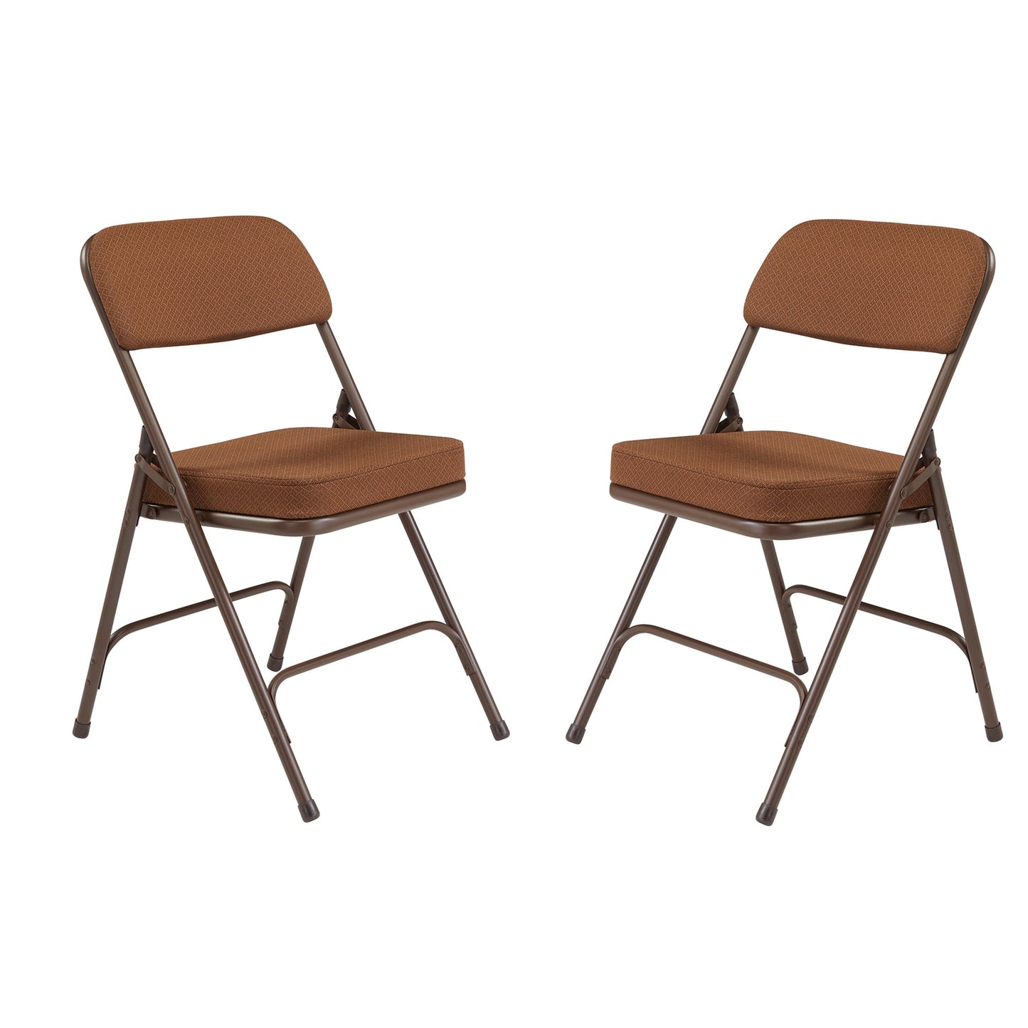 (Pack of 2) NPS 3200 Series Premium 2' Fabric Upholstered Double Hinge Folding Chair, Antique Gold