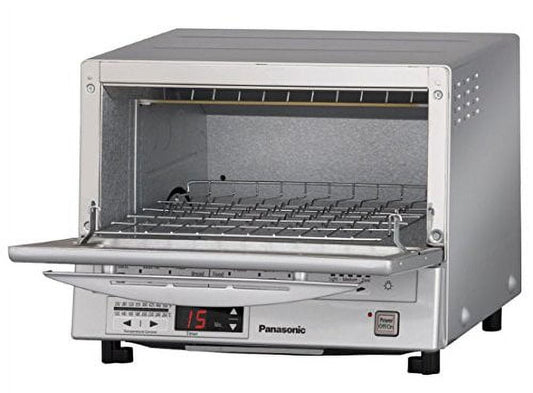 Panasonic Toaster Oven FlashXpress with Double Infrared Heating and Removable 9-Inch Inner Baking Tray, 12 x 13 x 10.25, Silver