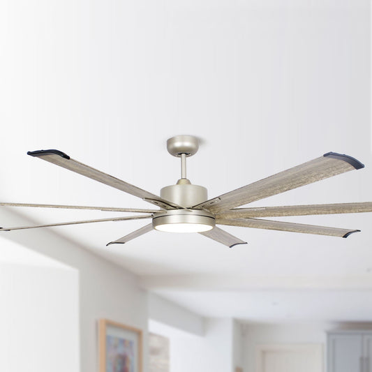 Parrot Uncle 72' Larger Aluminum 8-Blade LED Ceiling Fan with Remote