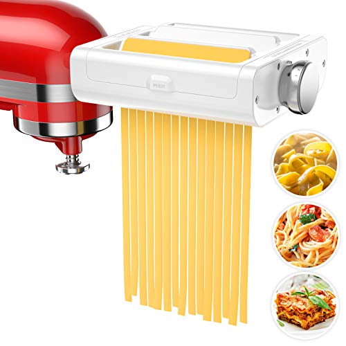 Pasta Maker Attachment for KitchenAid Stand Mixers, 3 in 1 Set Pasta Attachments includes Pasta Roller, Spaghetti &Fettuccine Cutter, Pasta Machine Attachment Accessories for KitchenAid