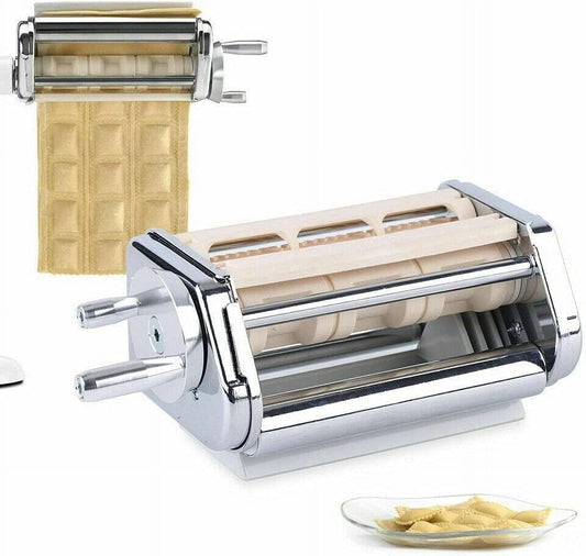 Pasta & Ravioli Maker Set,Pasta Roller Cutter Attachment Set for Kitchen Stand Mixer Noodles Maker,Stainless Steel