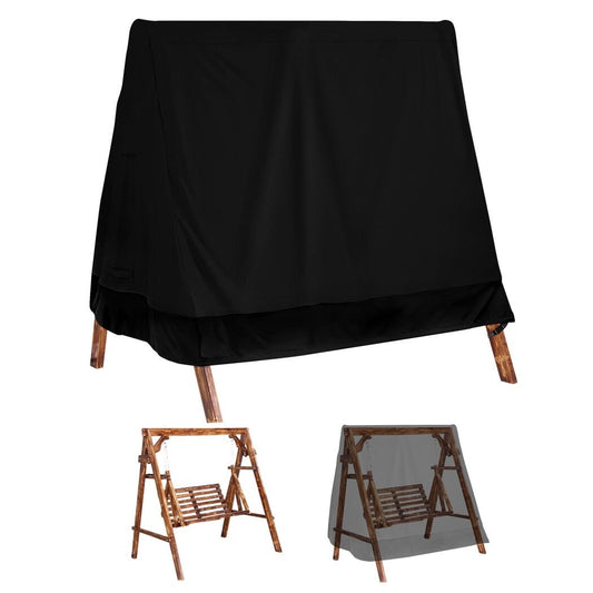 Patio Swing Cover, Heavy Duty Swing Chair Cover with Weatherproof Oxford Cloth, Adjustable Drawcord, Elastic Hem for Garden Swing Chair Furniture, 72 x 67 x 55 inches