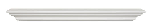 Pearl Mantels Crestwood Clean, Sophisticated Premium White MDF Mantel Shelf, 60'L x 10'D x 5'H, Crisp White Paint