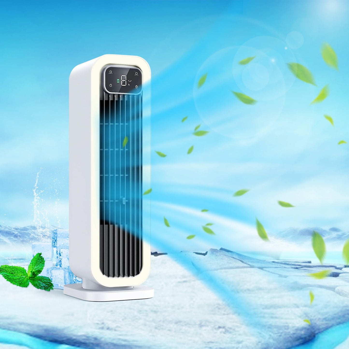 Peorpel Air Conditioners Fan, Evaporative Air Conditioner ,3 Speeds Personal Air Conditioner,Personal Air Cooler with Humidifier for Room Bedroom Office Desk