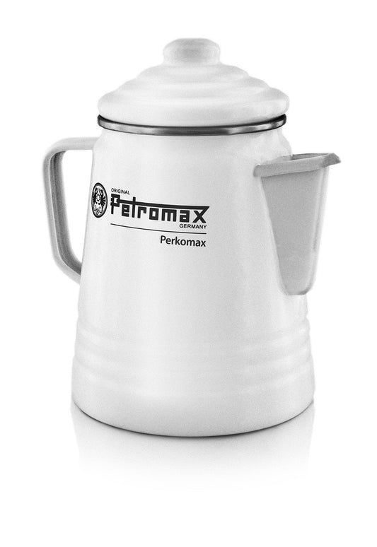 Petromax Tea and Coffee Percolator, Use Indoor/Outdoors for Home Kitchen or Campfire, Enameled Steel Coffee and Tea Pot Brews to your Taste, 5-6 Cup Capacity, White