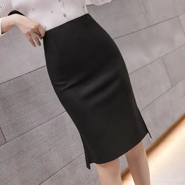 Women Pencil Skirt New Spring Summer Fashion Sexy Slim Split OL Office Ladies Work High Waist Black Mermaid Skirts Female