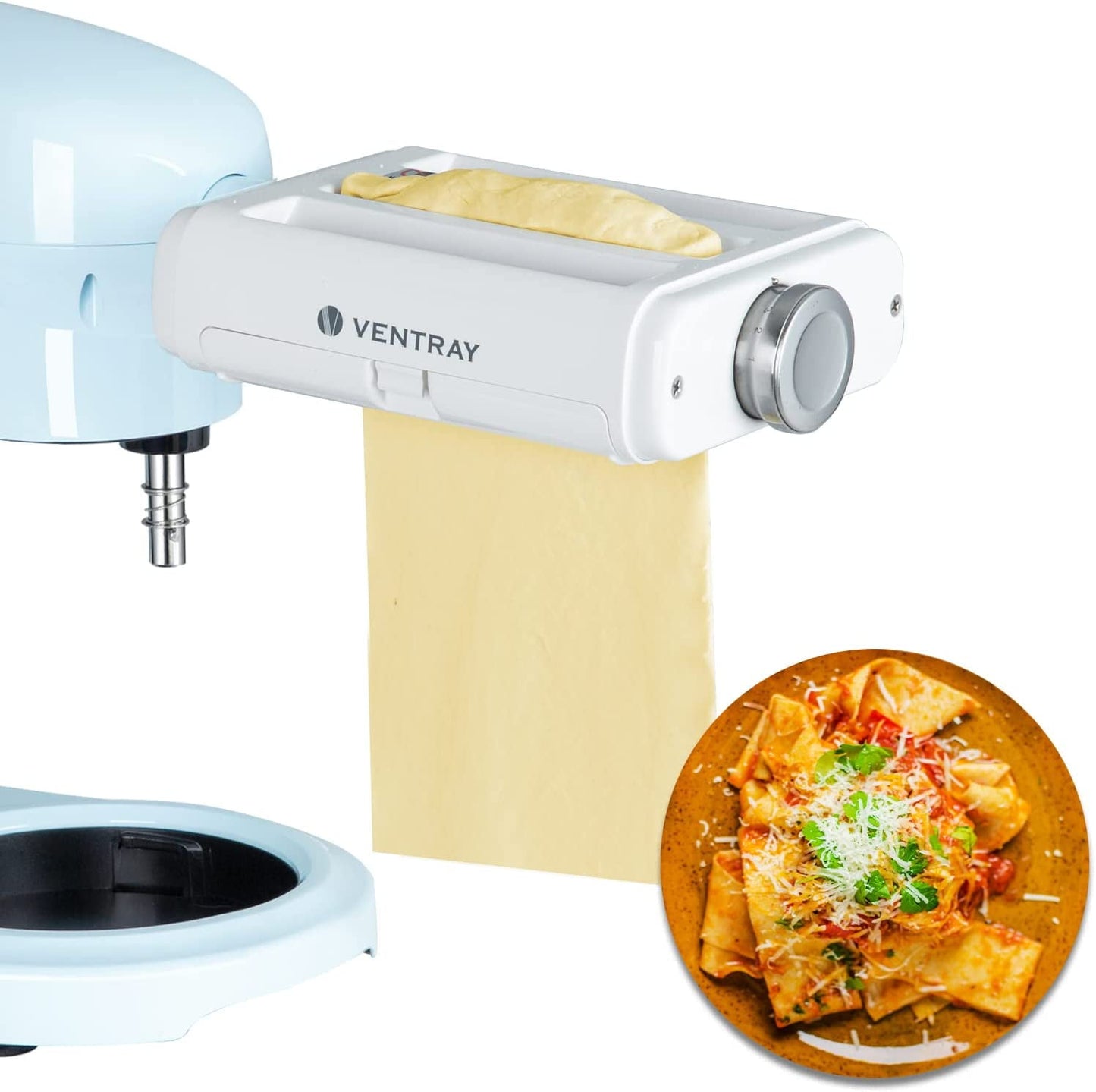 Pasta Maker Attachment 3 in 1 Set for KitchenAid Stand Mixer Included Pasta Sheet Roller, Spaghetti Cutter, Fettuccine Cutter Maker Accessories and Cleaning Brush by YUNWEN