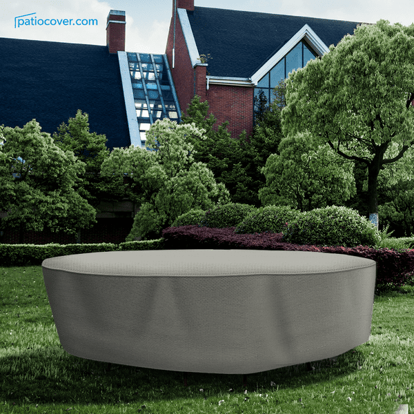 Patio Extra Large Waterproof Round Table & Chair Cover - Outdoor Patio Table Chair Combo Washable - Heavy Duty Furniture 112 Inch Combo Cover