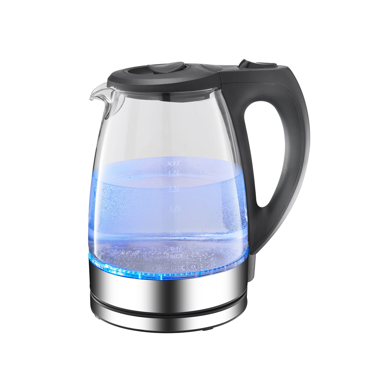 1.7 Electric Kettle Auto Shut Off LED Illuminating Water Kettle with US Plug (Blue Light)