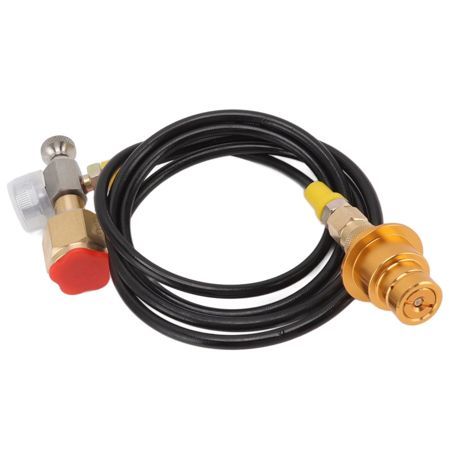 1.5m Soda Machine Adapter Hose CGA320 with Gold Adapter Soda Machine Direct Connect Hose for DUO