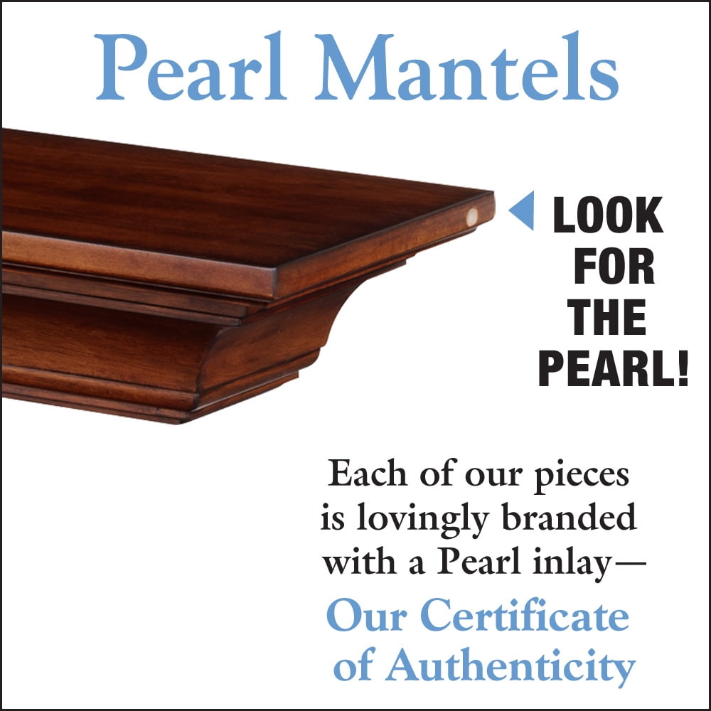 Pearl Mantels Homestead Traditional Premium Wood Mantel Shelf, Lightly Distressed Antique Finish, 48'L x 10'D x 5'H