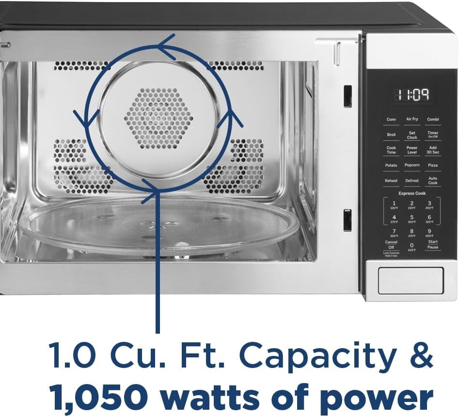 1.0 Cu. Ft. Capacity Countertop Convection Microwave Oven with Air Fry, Stainless Steel