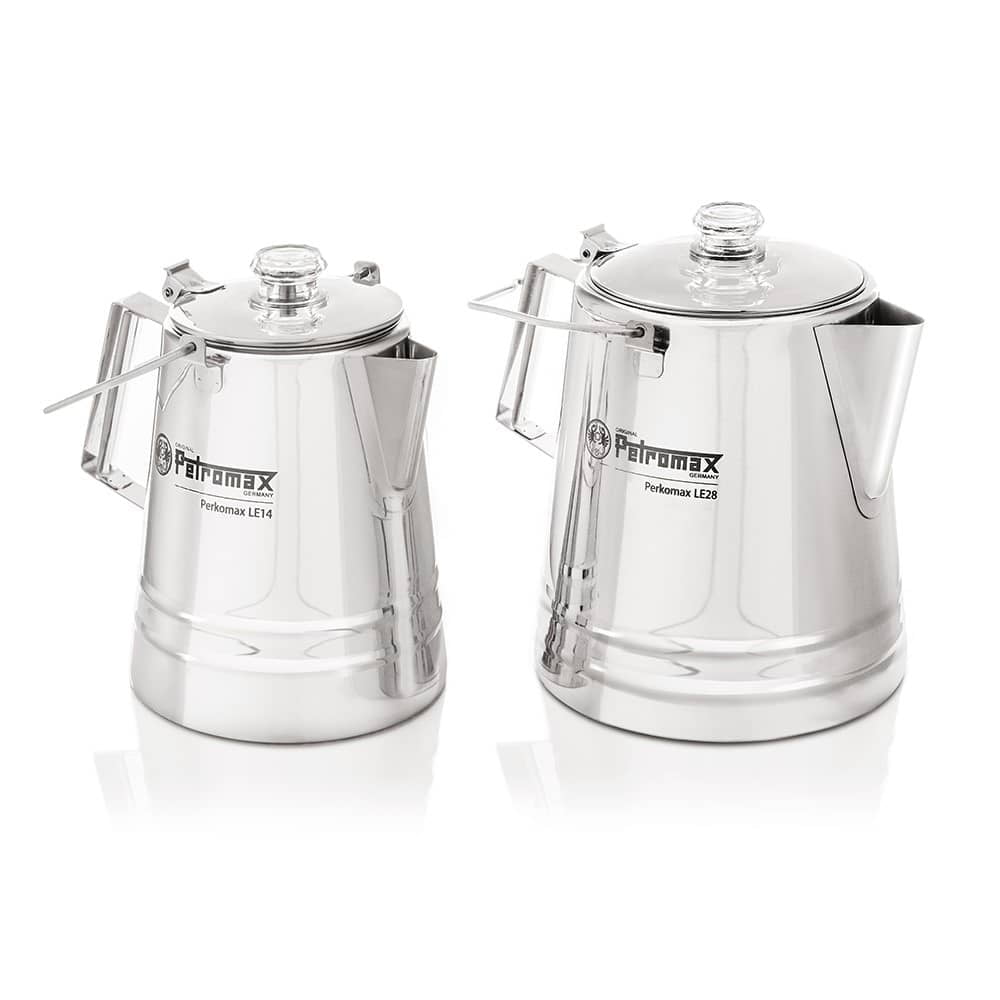 Petromax Tea and Coffee Percolator, Use Indoor/Outdoors for Home Kitchen or Campfire, Stainless Steel Coffee and Tea Pot Brews to your Taste, 9 Cups