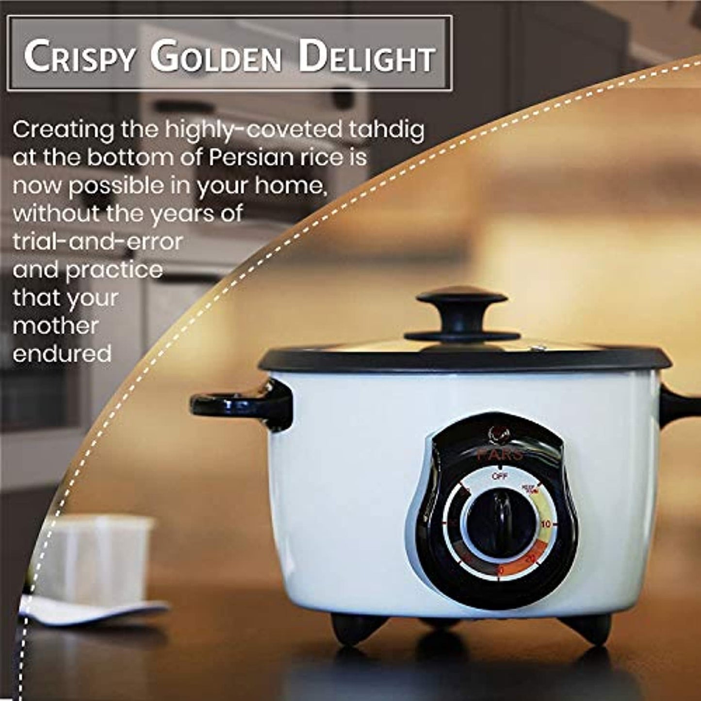 Pars Persian 3 Cup Stainless Steel Automatic Electric Steamed Rice Cooker Maker