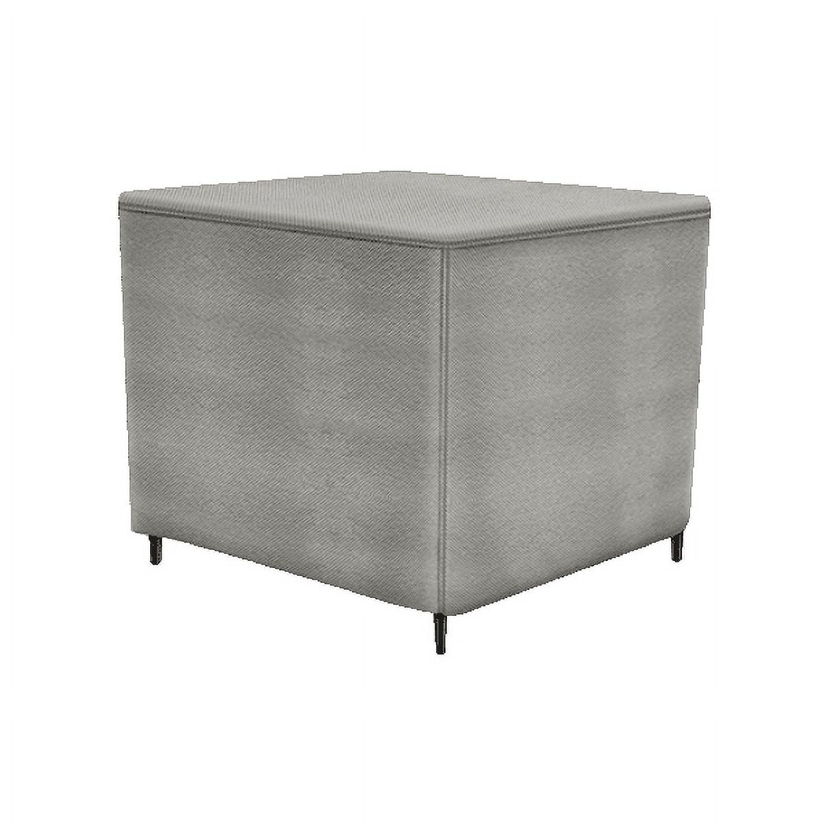 Patio Large Waterproof Ottoman Cover - Outdoor Square Side Table Covers - Patio Ottoman Washable Cover - Heavy Duty Furniture 36 Inch Grey