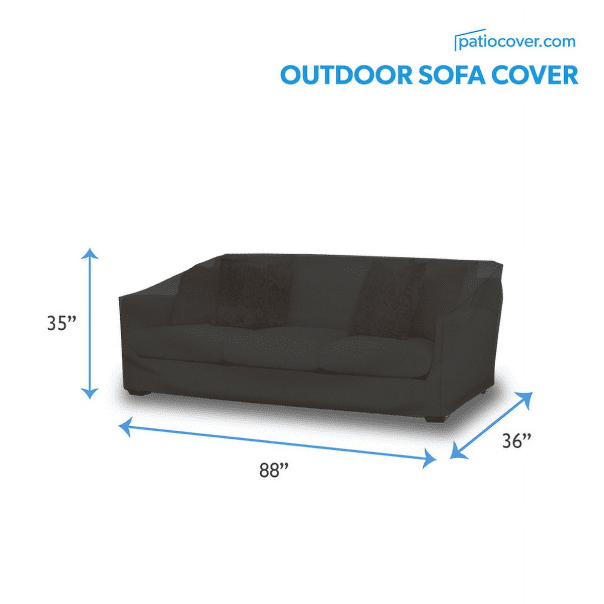 Patio Extra Large Waterproof - Outdoor Patio Sofa Cover Washable - Heavy Duty Furniture 88 Inch Couch Cover Sofa