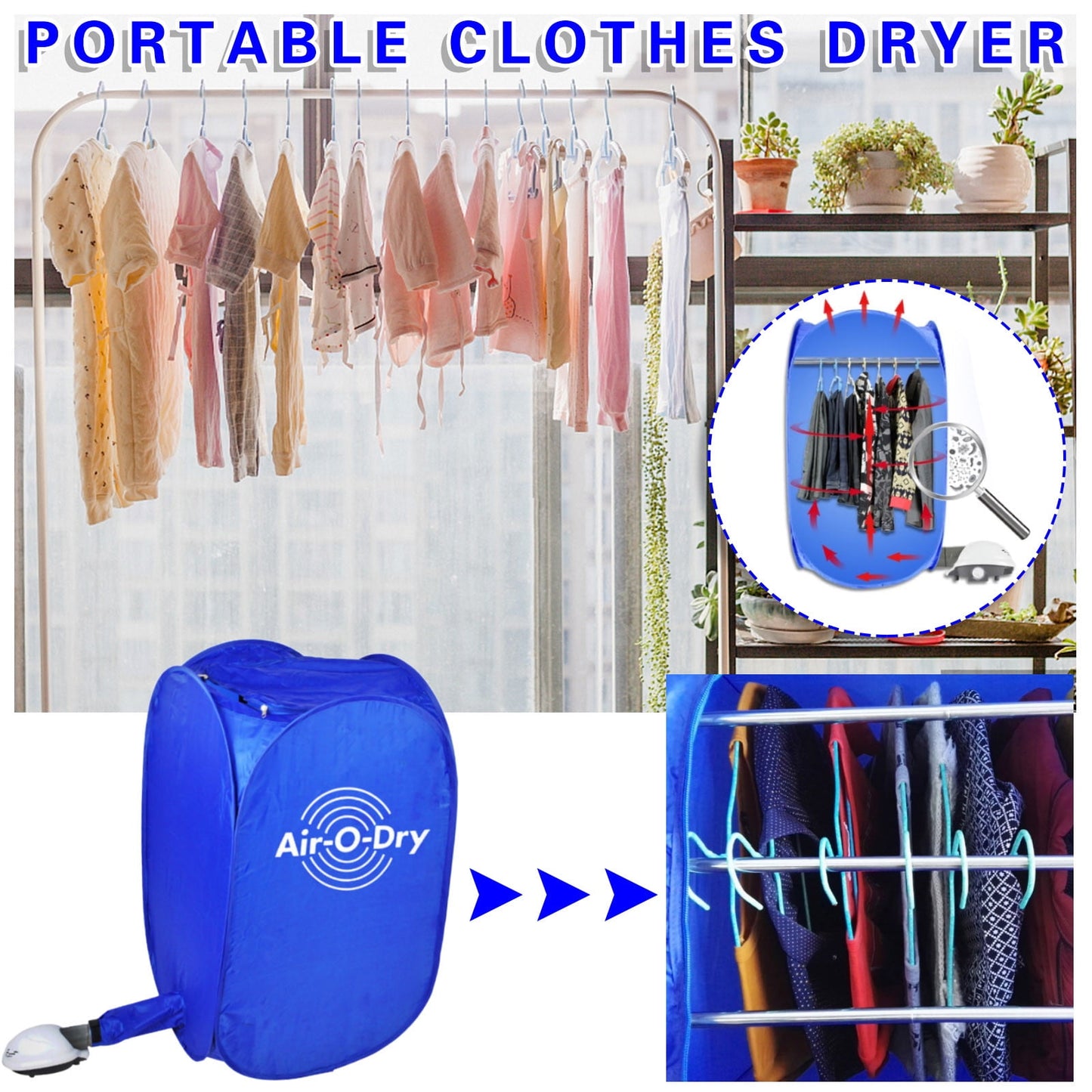 'Christmas Savings ''Feltree Home Essential Products Portable Household Clothes Dryer, Household Air-drying Warm Air Foldable Clothes Dryer'''