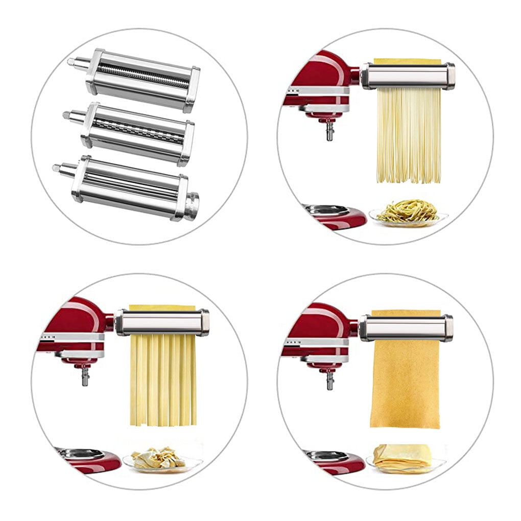 Pasta Maker Stainless Steel Pasta Spaghetti Roller Stand Type Mixer Attachment Kitchen Tool, Sheet Type(RoughNoodles)