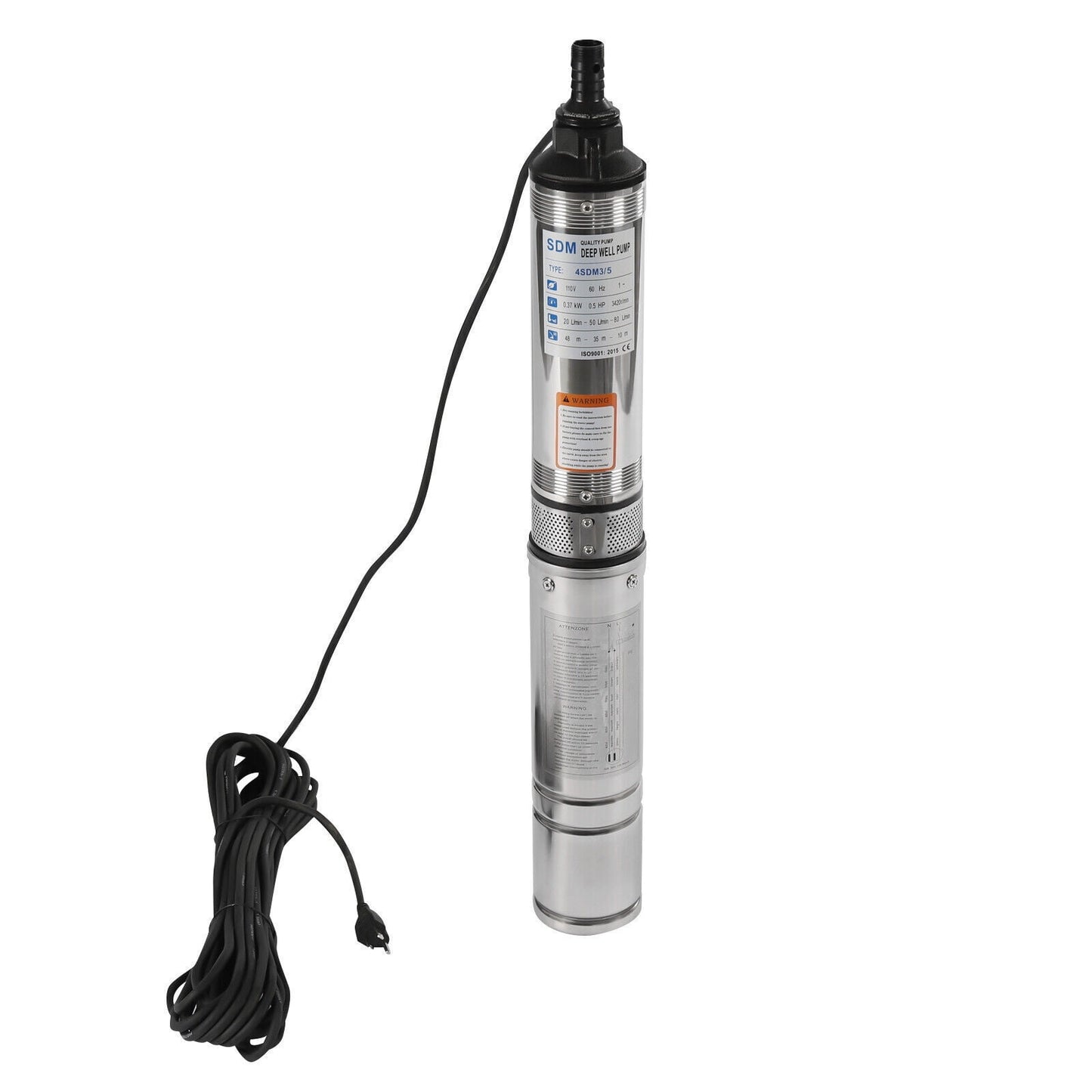 110v Submersible Deep Well Water Pump Stainless Steel Submersible Well Irrigation Pump