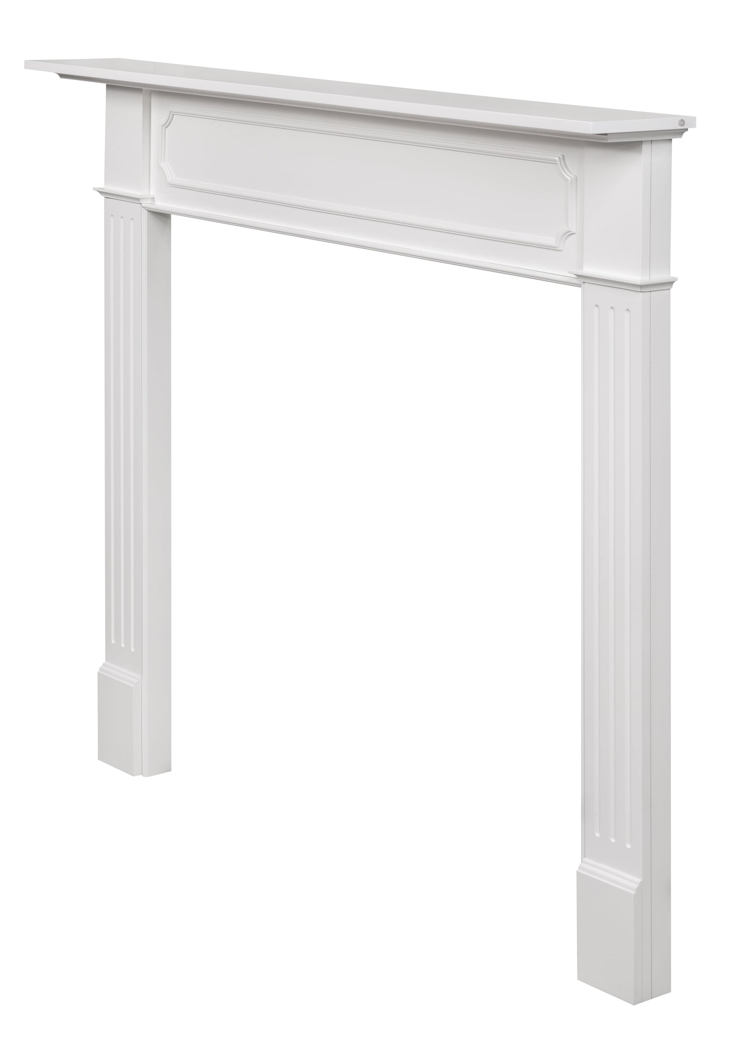 Pearl Mantels Berkley Furniture For Your Fireplace, Premium White MDF Mantel Surround, Crisp White Paint, Interior Opening 48'W x 42'H