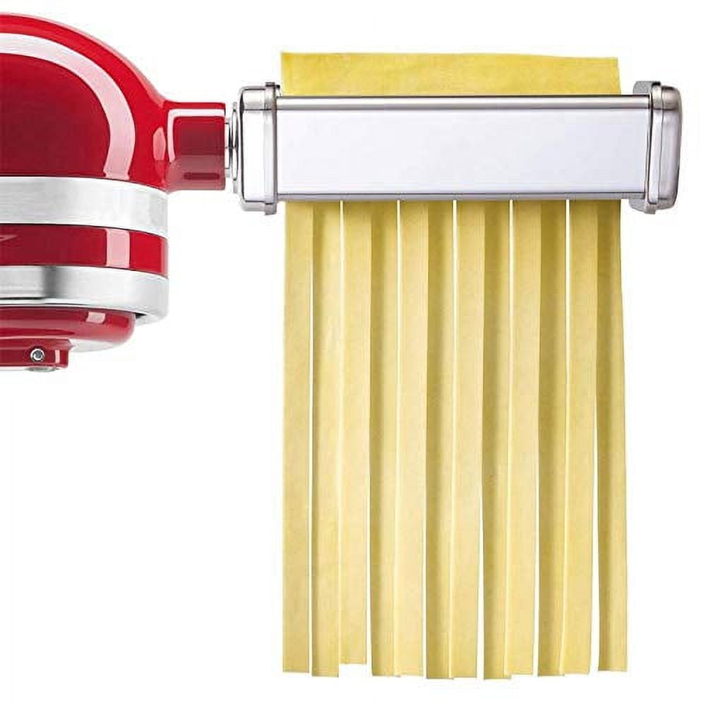 Pasta Attachment for KitchenAid Stand Mixer Included Pasta Sheet Roller Spaghetti Cutter and Fettuccine Cutter Pasta Maker Stainless Steel Accessories 3Pcs by Gvode